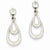 14k White Gold Polished w/CZ Stud Earring Jackets