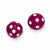 14k Yellow Gold Crystal Fuchsia 8mm Post Earrings