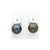 14k White Gold Fancy CZ Black Cultured Pearl Earrings