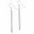 14k White Gold Diamond-cut Chain Wire Earrings