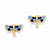 14k Yellow Gold Enameled Dragonfly Earrings