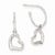 14k White Gold Removeable Heart Enhancer J-Hoop Earrings