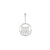 14k White Gold Circle w/Ball Dangl, Jewelry Earrings