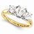 14k Two-tone Round Forever Brilliant 3 Stone Ring