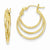 14k Triple Hoop Earrings