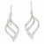 14k White Gold Swirl Dangle Earrings