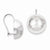 14k White Gold Hollow Half Ball Earrings