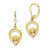 14k Yellow Gold Claddagh Leverback Earrings