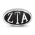 Zeta Tau Alpha Oval Letters Charm Bead in Sterling Silver