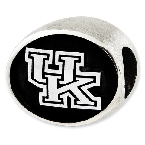 Sterling Silver Antiqued University of Kentucky Collegiate Bead